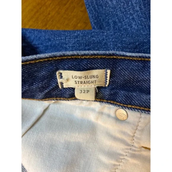 Madewell Low Slung Straight Jeans Button Fly Medium Wash Denim 32P - Picture 8 of 14